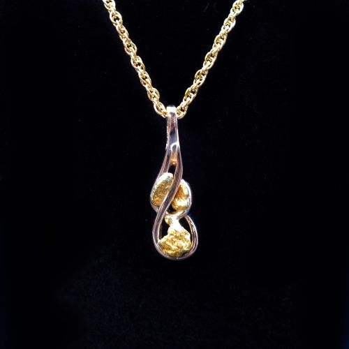 GOLD NUGGET SWIRL PENDANT